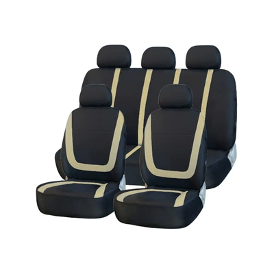Interior Car Seat Covers – Universal seat cover - y30077beige-9pcs-universal-size