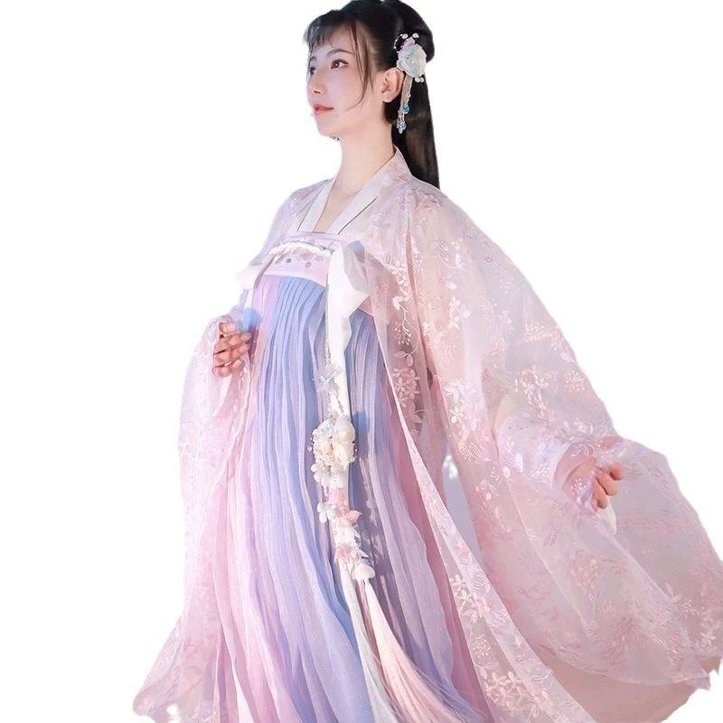 Hanfu, skirt for elementary school students, retro set, Chinese style