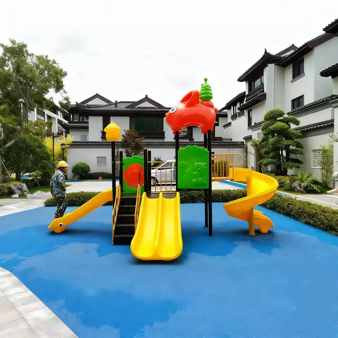 户外大型儿童秋千组合滑梯幼儿园室外攀爬滑滑梯小区公园游乐设备