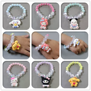 Sanrio мультяшный браслет детская цепочка из жемчуга ожерелье ювелирное украшение ручной работы стиль «принцесса»