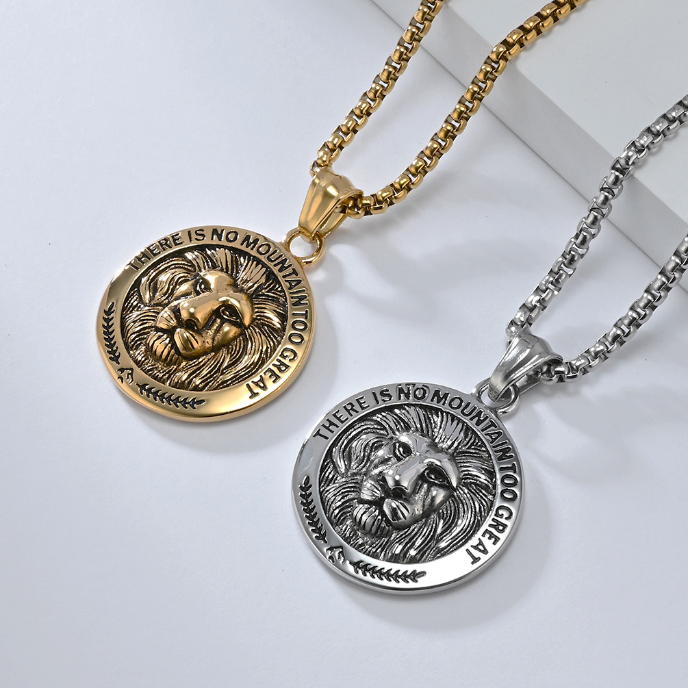 men's necklace hip-hop style stainless steel