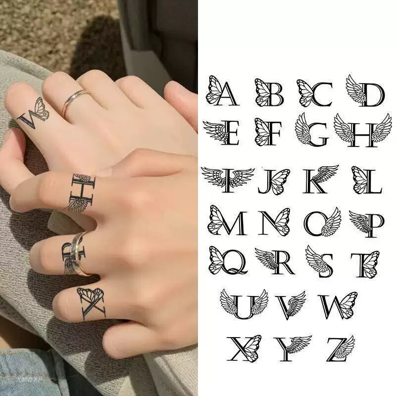 XM&XP 蝶文字ハーフアームハーブタトゥーステッカー防水女性長期持続男性半永久模擬タトゥージュース|undefined