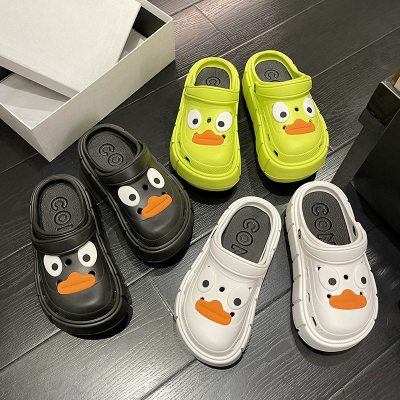 В наличии Cave Shoes Женское Лето Модная новая милая верхняя одежда 2023 Толстая подошва Нескользящая увеличивающаяся рост пляжная крутая половина