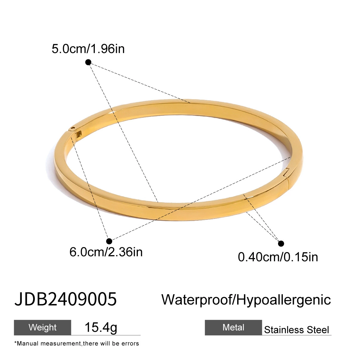 杰鼎 Glossy Bracelet Stainless Steel, Jewelry, European Style