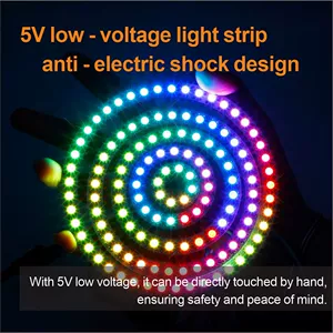 5V WS2812 tam rəngli Angel Eye halqa işığı, 5050RGB avtomobil dekorativ işıq zolağı