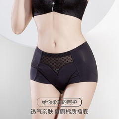 Manufacturer wholesale cross-border presbyopia mid-high waist tummy control pants body shaping body lace breathable large size women's briefs