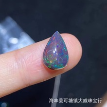 天然欧泊大裸石水滴高品质满 火彩闪耀12-13.6mm欧泊水滴裸石批发