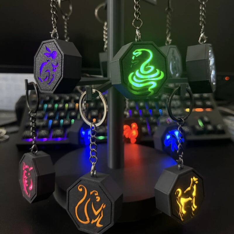 The Adventures of Jackie Chan: Twelve Zodiac Talisman Stones Anime Collectible Keychain Gift Peripheral Model Ornament Pendant