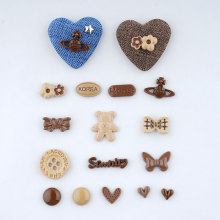 韩版潮流秋冬色合金DIY头饰发饰手机壳材料配件土星花小熊字母纽