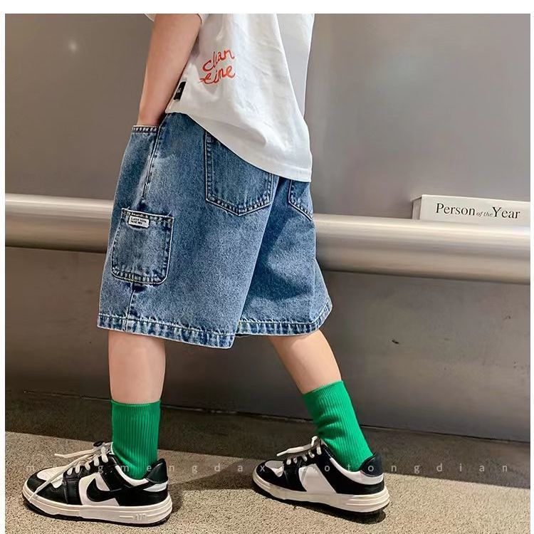 Nuevos pantalones para niños de verano, pantalones de vaqueros de cintura media, pantalones cortos para niños coreanos, pantalones cortos para niños de verano image 4