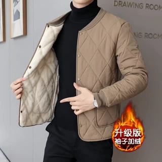 外贸男式棉服短款秋冬新款休闲保暖棉衣内胆百搭立领加绒加厚棉袄
