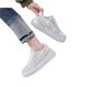 Pull Back Women's Shoes, Versatile Female Students' Summer Mesh Panel Shoes, Lightweight Breathable Sports Shoes, Men's Shoes, Sports Shoes, White Shoes