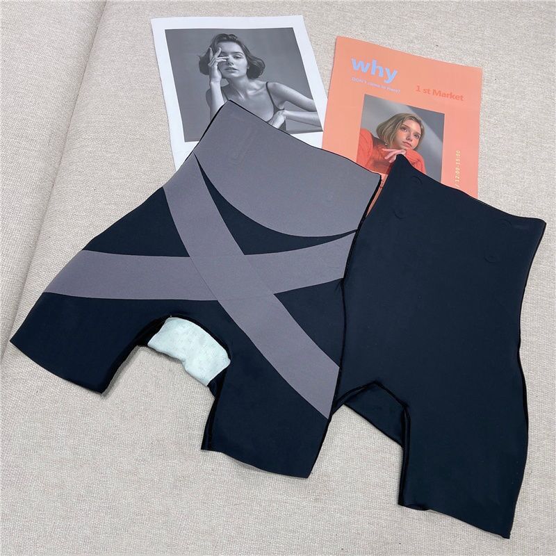 Kaka Cross Same High Waist Hip-lifting Flat Angle Abdominal Pants Cross Abdominal Not Curled High Elastic Base Shaping Pants