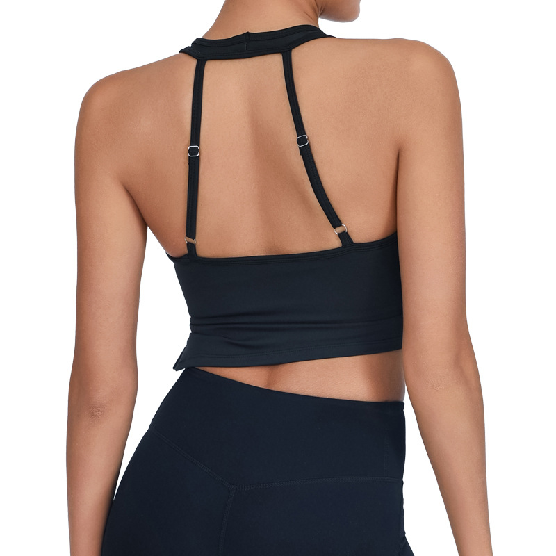 Fuente transfronteriza Europa y los Estados Unidos nuevo chaleco de yoga para mujeres con almohadilla de pecho de alta elasticidad secado de espalda hermosa ropa deportiva fitness