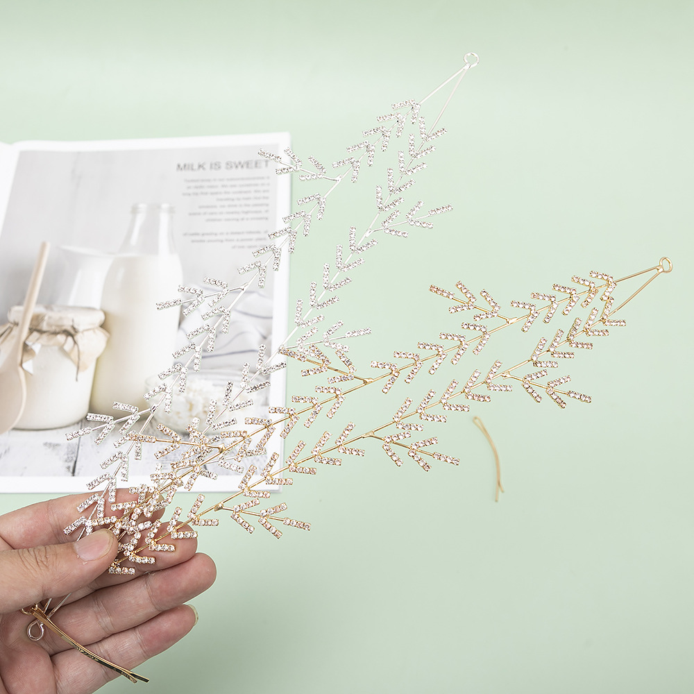 Tocado nupcial vestido de novia elegante simple coreano diadema banda de pelo boda hilo blanco Super accesorios de hadas