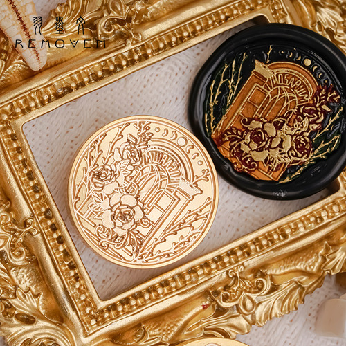 European retro fire paint seal original rose series student handbook DIY decorative seal envelope mouth fire wax seal