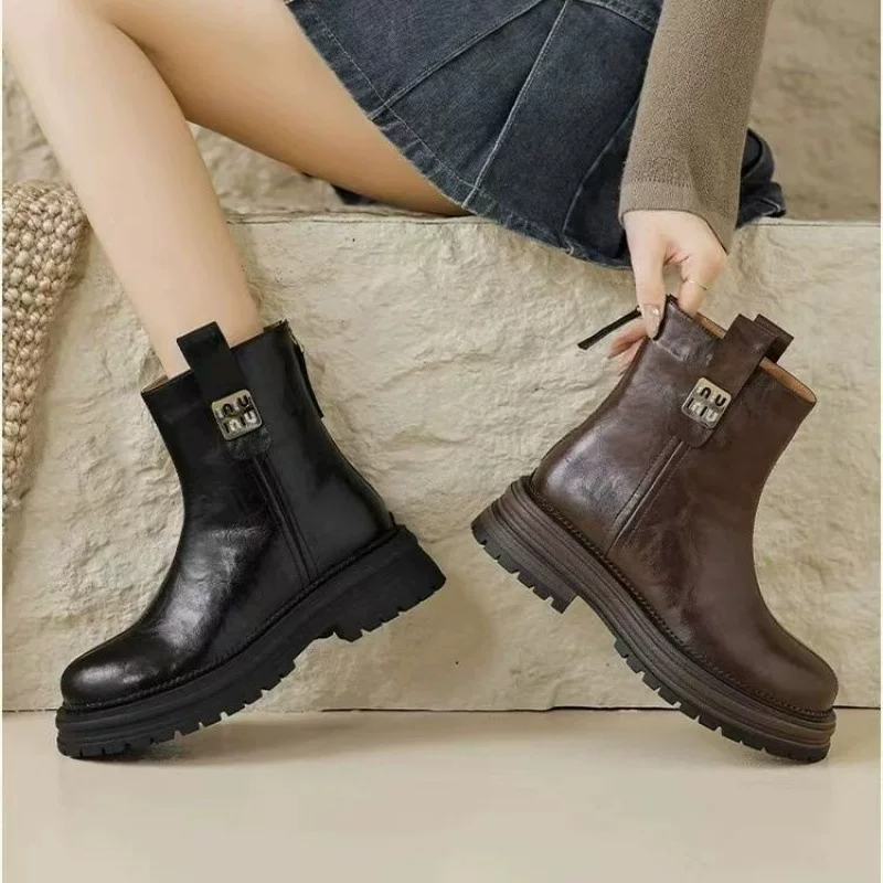 Martens, теплые зимние полусапожки на платформе