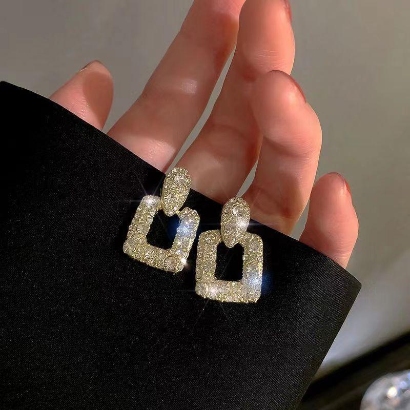 retro geometric square universal elegant earrings
