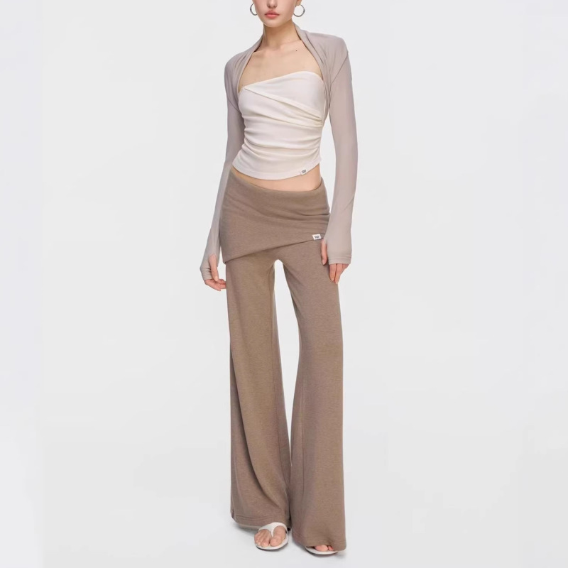 Zhao Lusi's Same Style Rifi / "Slim Fit High Elastic Casual Pants" Slightly Flared Casual Pants, Loose Fit for Sports and Commuting Zhao Lusi's Same Style Rifi / "Slim Fit High Elastic Casual Pants" Slightly Flared Casual Pants, Loose Fit for Sports and Commuting