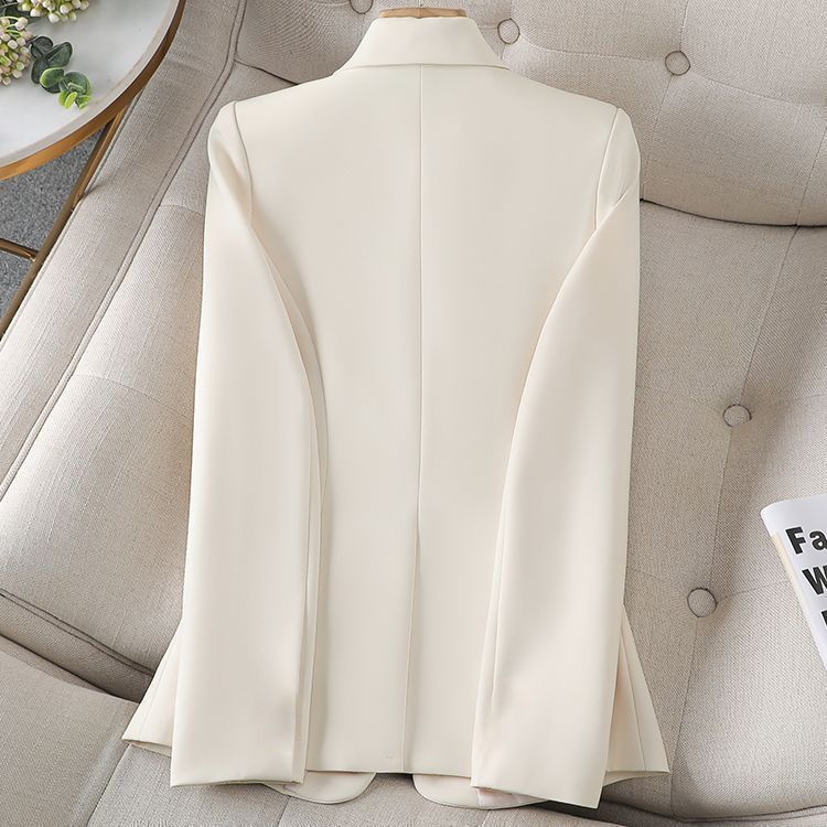 Spring and Autumn New Style Coffee-Colored Elegant Korean-Style Blazer Casual Versatile Slim-Fit Small Suit Jacket for Petite Sizes Cross-Border
