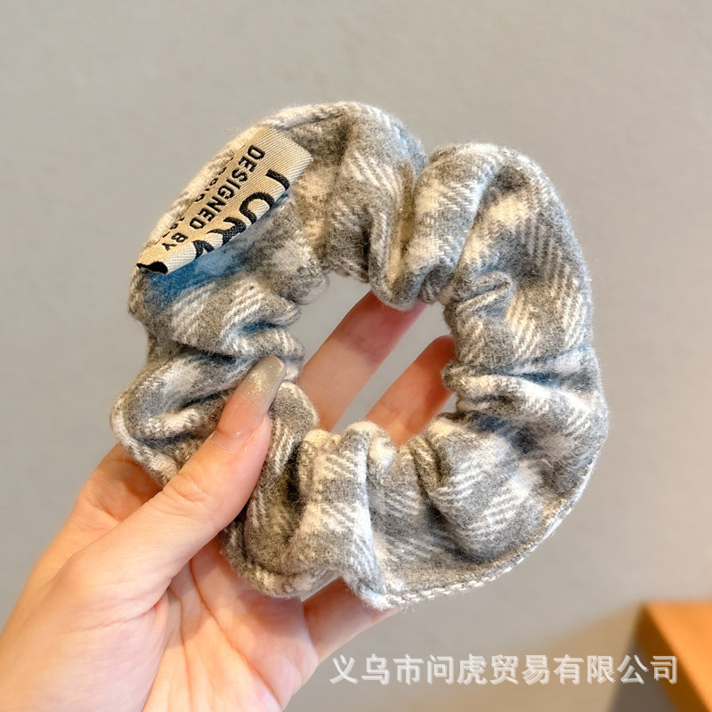 Lazo para el cabello de intestino grueso de encaje de alta calidad de Corea para mujer, banda elástica y duradera, bufanda cuadrada de todo fósforo, cuerda para la cabeza, accesorios para el cabello