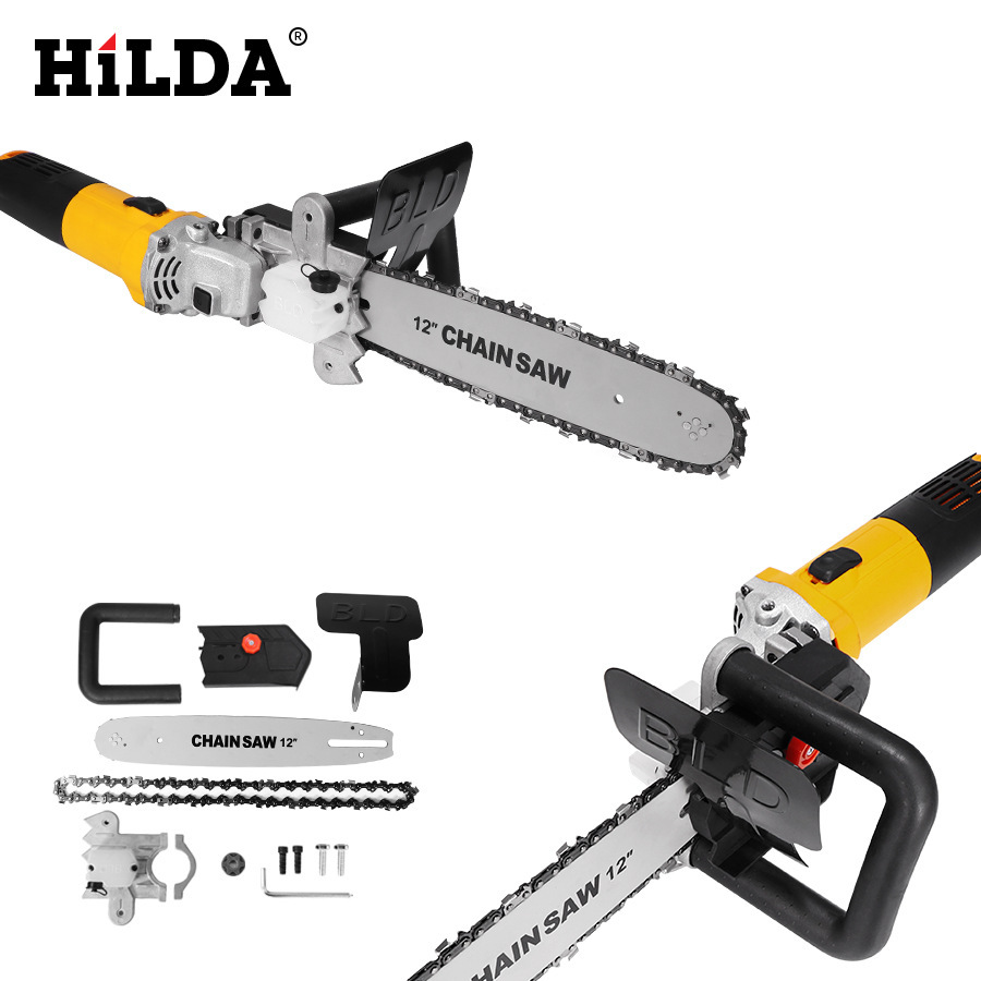 希尔达电动工具角磨机变电链锯磨光机改电锯转换器12”角磨转链锯