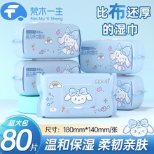 婴儿加厚湿巾纸宝宝新生宝宝幼儿手口屁专用家庭实惠清洁必备大包