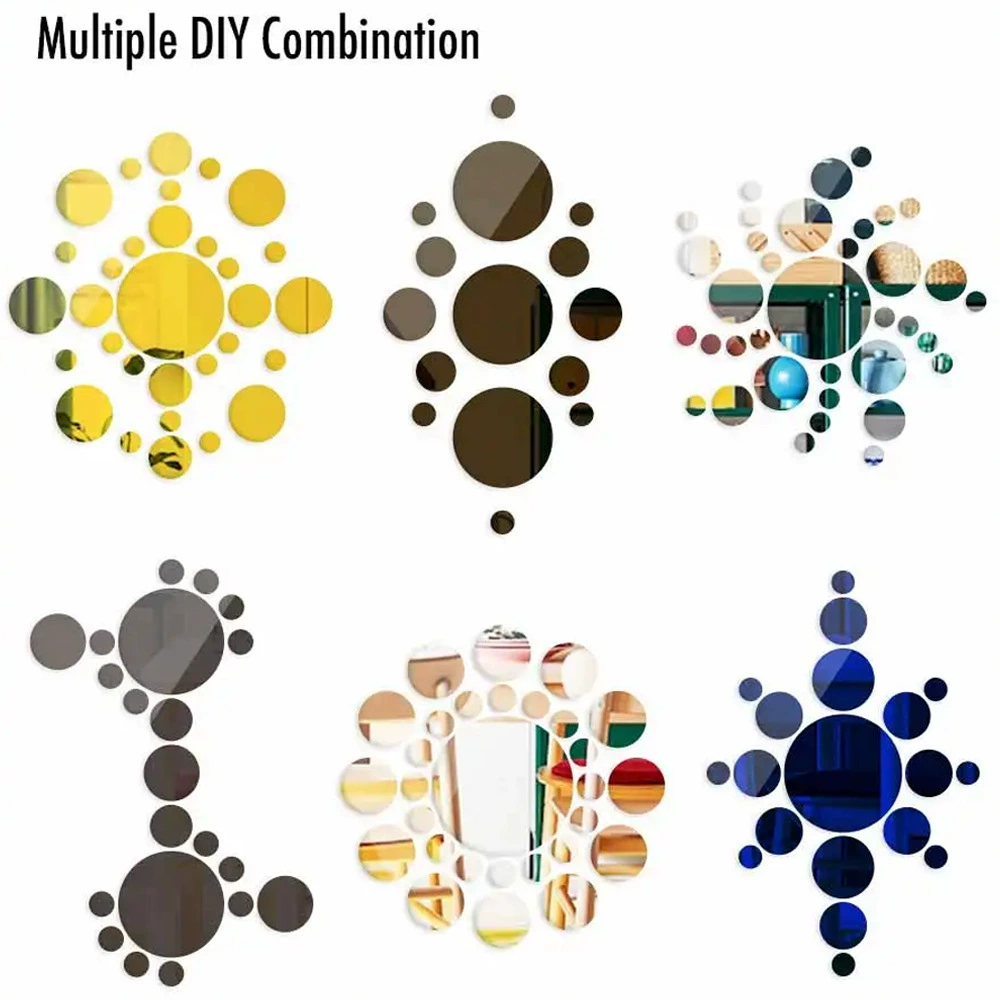 Acrylic removable stickers on wall, sticker, set, 30 pieces, mirror effect