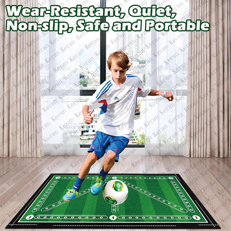 Soccer Training Mat Anti-Slip Noise Reduction Home Children's Soccer Mat Carpet Training Mat Mini Soccer Home Training Mat