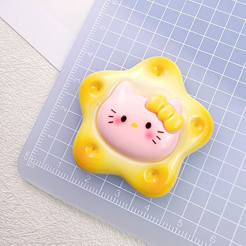 노란색-대형 K 고양이 쿠키