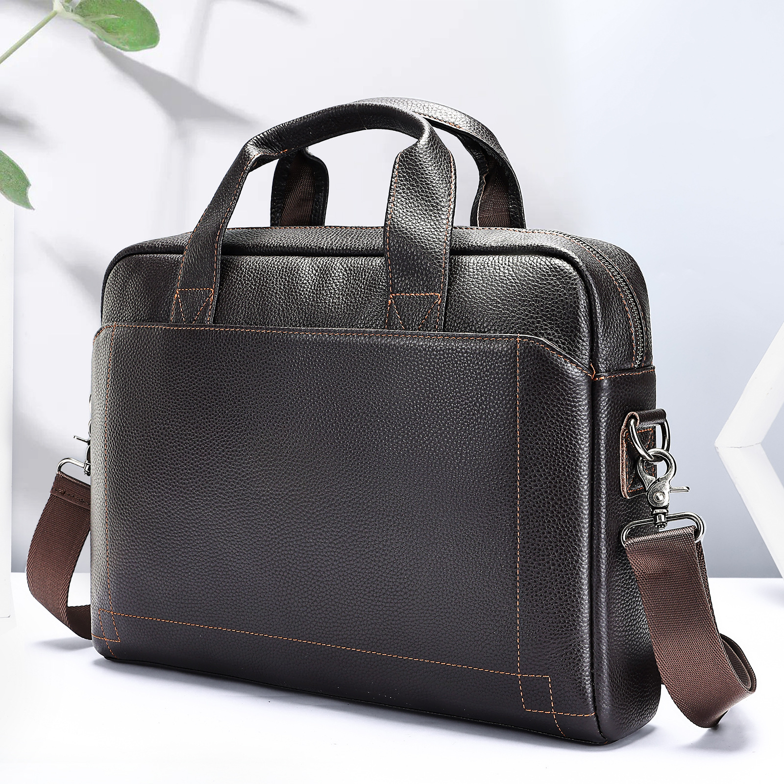 アマゾンメンズ本革ハンドバッグトップ層牛革ブリーフケース本革手提げパソコンバッグビジネスバッグ卸売り