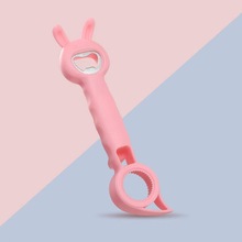 新款开瓶器6合1多功能厨房小工具创意卡通兔子啤酒易拉罐启瓶器