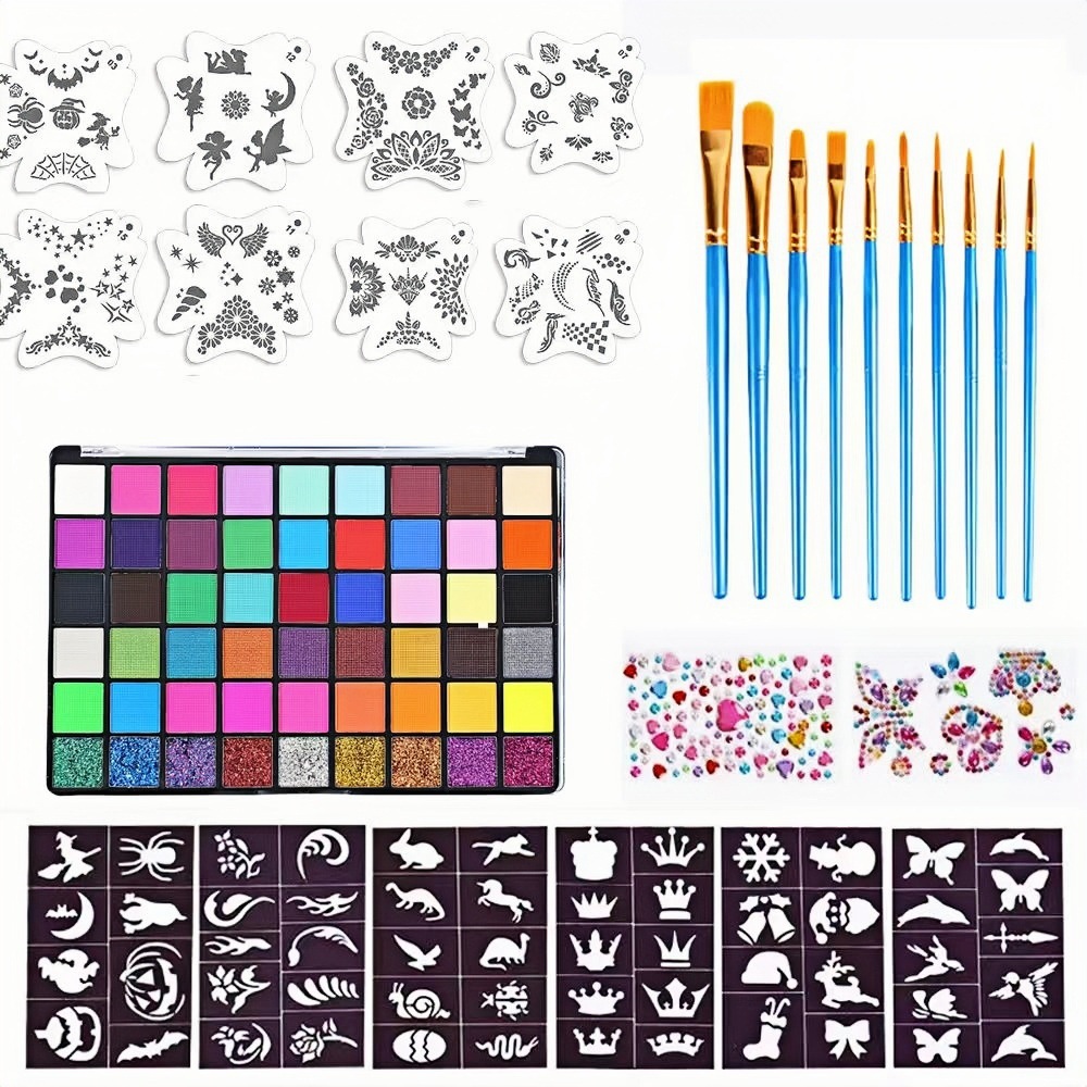 Transfronterizos nuevos 42 colores solubles en agua pintura corporal set de pintura infantil crema de pintura de la Copa del Mundo de fans de vacaciones