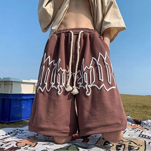 American new style knee-length foam men's summer loose casual slimming five-pocket versatile basketball pants trendy