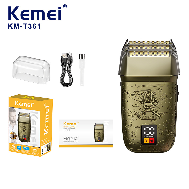 Kemei Top 10 afeitadora KM-T361 afeitadora recíproca eléctrica transfronteriza para hombres nuevo modelo