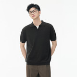 ZF8111-MM海鸥领针织OLO衫简约休闲老钱风短袖松弛感上衣，男装针织衫/毛衣，星座614