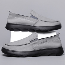 批发老北京布鞋男鞋夏季2025新款聚氨酯休闲鞋一脚蹬男士健步鞋