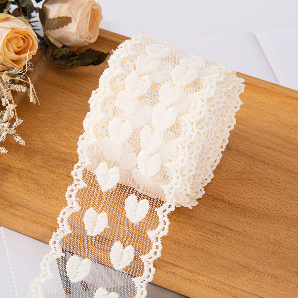 透明レースウェビングメッシュ刺繍ミルクシルク DIY リボンヘアアクセサリー花包装衣類アクセサリー