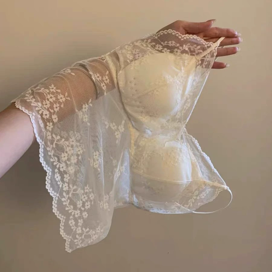 Летняя кружевная сетчатая майка с V-образным вырезом и вставками на груди, облегающий базовый топ в стиле ins, майка Pure Desire для женщин.