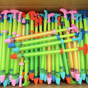 Supply children's toy gun pull-type water spray gun macaron water pumping single tube double hole small single water gun water toys