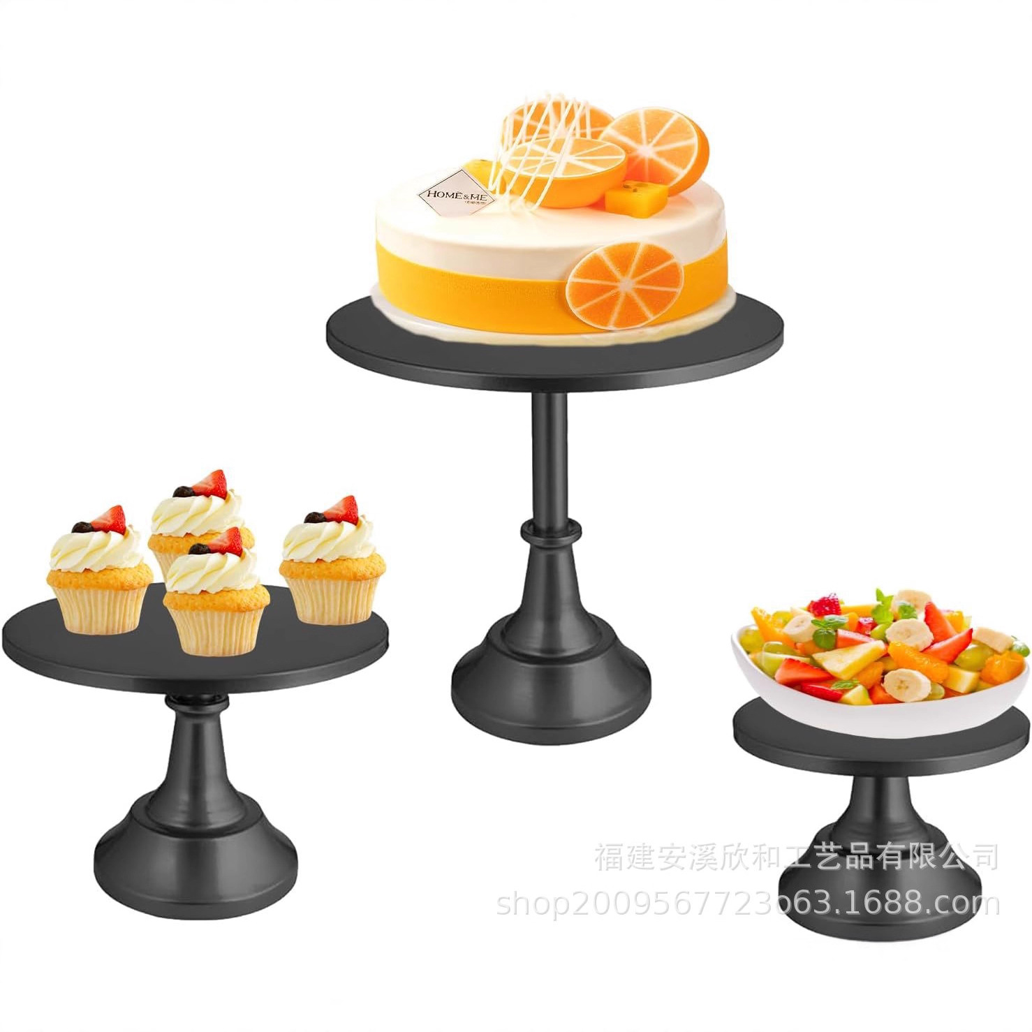 Transfronterizos redondos estantes de pastel de metal dulces dulces dulces dulces placas de exhibición eventos de boda fiesta de cumpleaños