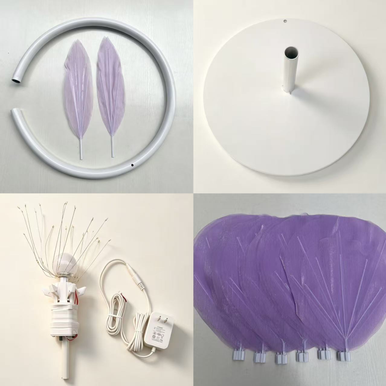 Lámpara Decorativa de Flor Artificial de Seda Hecho a Mano para Navidad y Fiestas