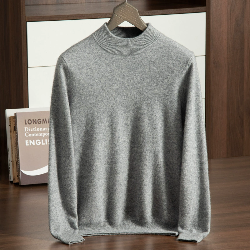 Knitted woolen cashmere demi-season sweater