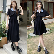 外套+背心裙两件套 韩国夏季新款学院风学生黑色气质吊带裙套装女