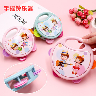 Children's tambourine cartoon baby musical instrument rattle kindergarten Ability Development hand rattle multi-color selection manufacturer