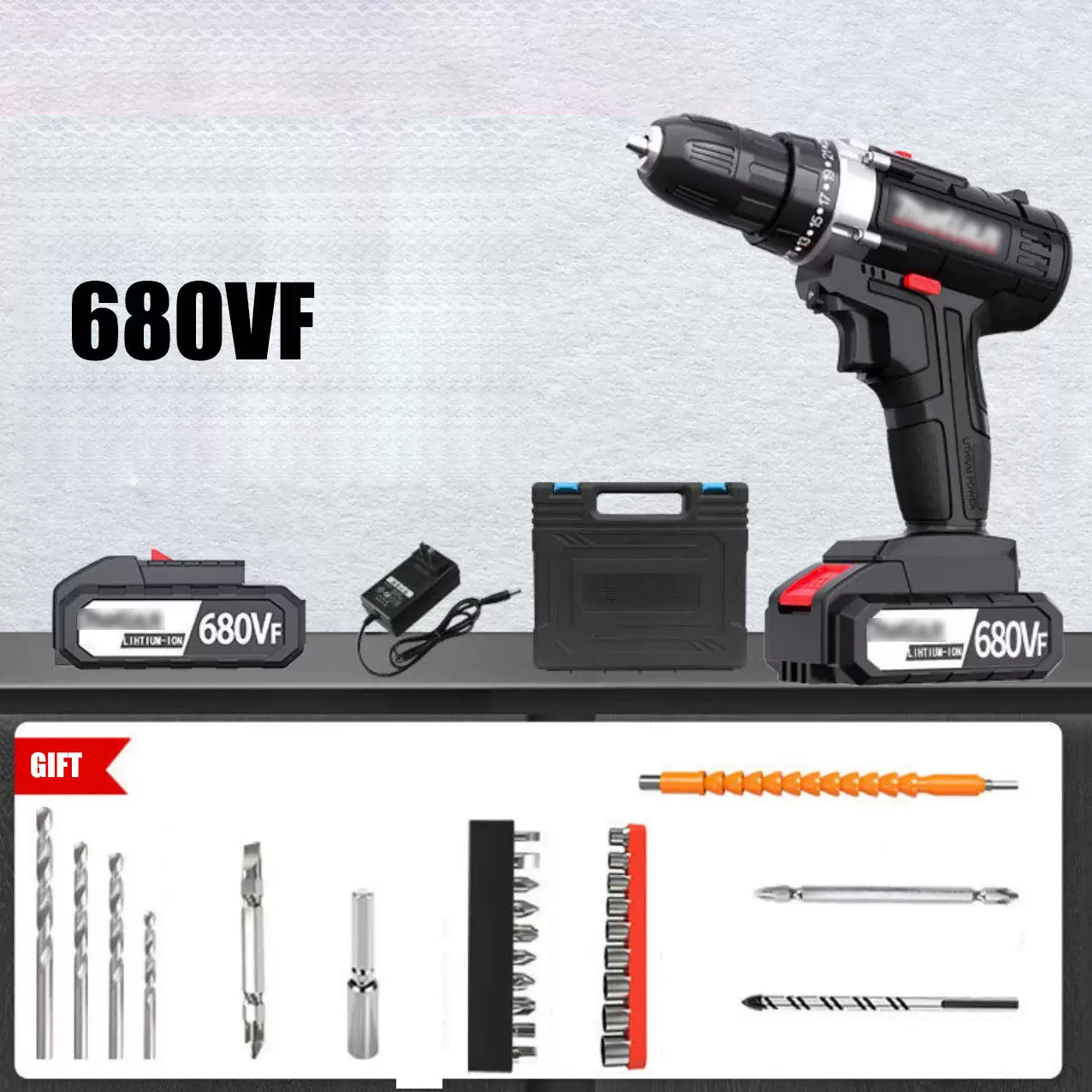 工业级超大功率手电钻锂电双速充电钻冲击钻家用多功能电动螺丝刀