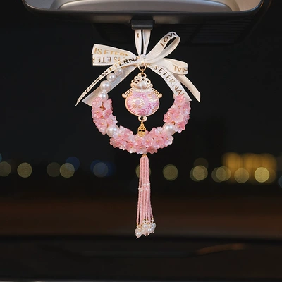 Car hanging a High-End Feel for Car and - splendid-lily-of-the-valley-pendant-pink-lucky-bag-style