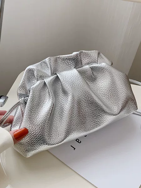 2025 New Bag Autum Fashion Drawstring Women's Bag Crossbody Cloud Bag Simple Shoulder Bag Soft Leather Dumpling Bag