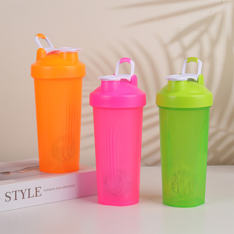 Factory Sports Fitness protein powder shake Cup 600ML scale with handle milkshake mixing cup printable LOGO