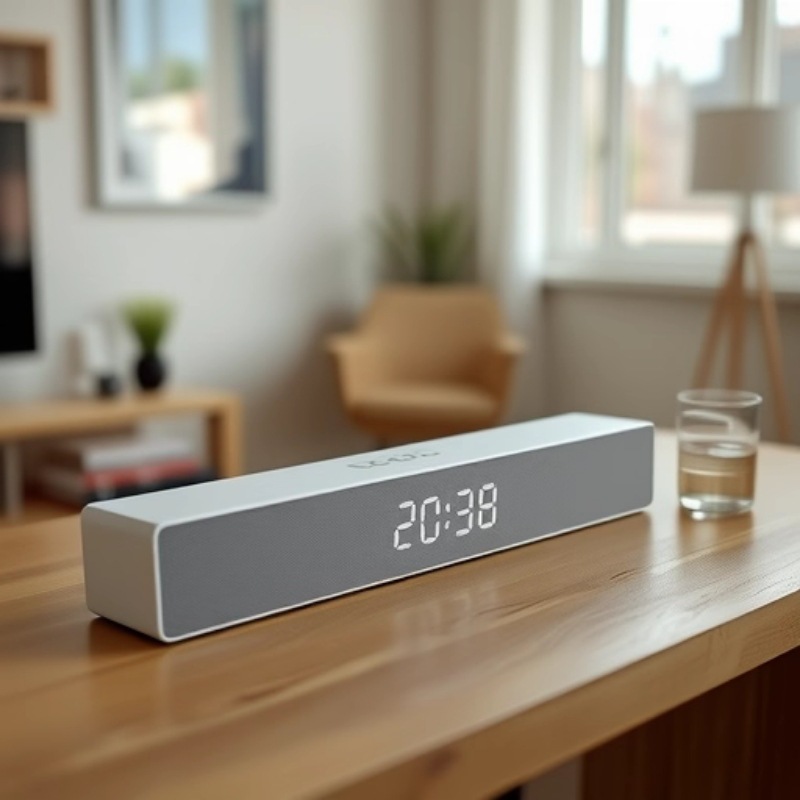 시계 알람 시계 지원을 갖춘 맞춤형 새 Bluetooth 스피커 Bluetooth TF 카드 USB 핸즈프리 롱바 사운드 바